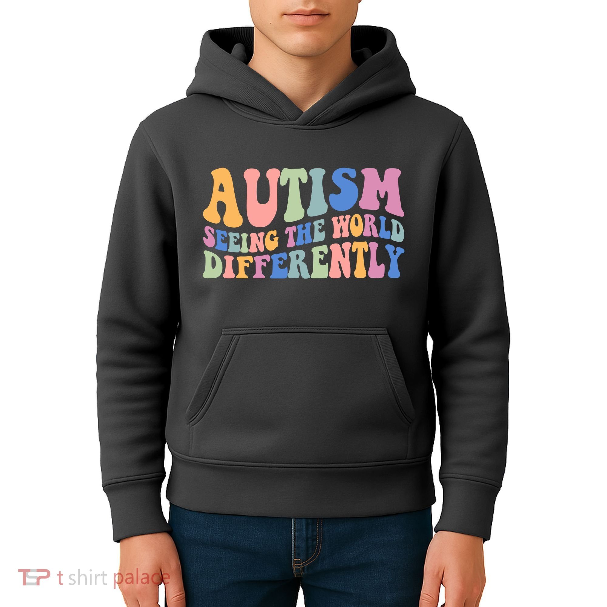 Autism Seeing The World Differently Groovy Kids Hoodie