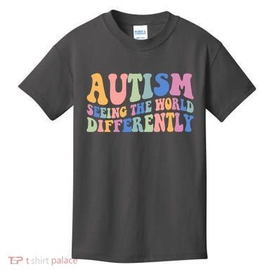 Autism Seeing The World Differently Groovy Kids T-Shirt