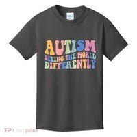 Autism Seeing The World Differently Groovy Kids T-Shirt thumb 0