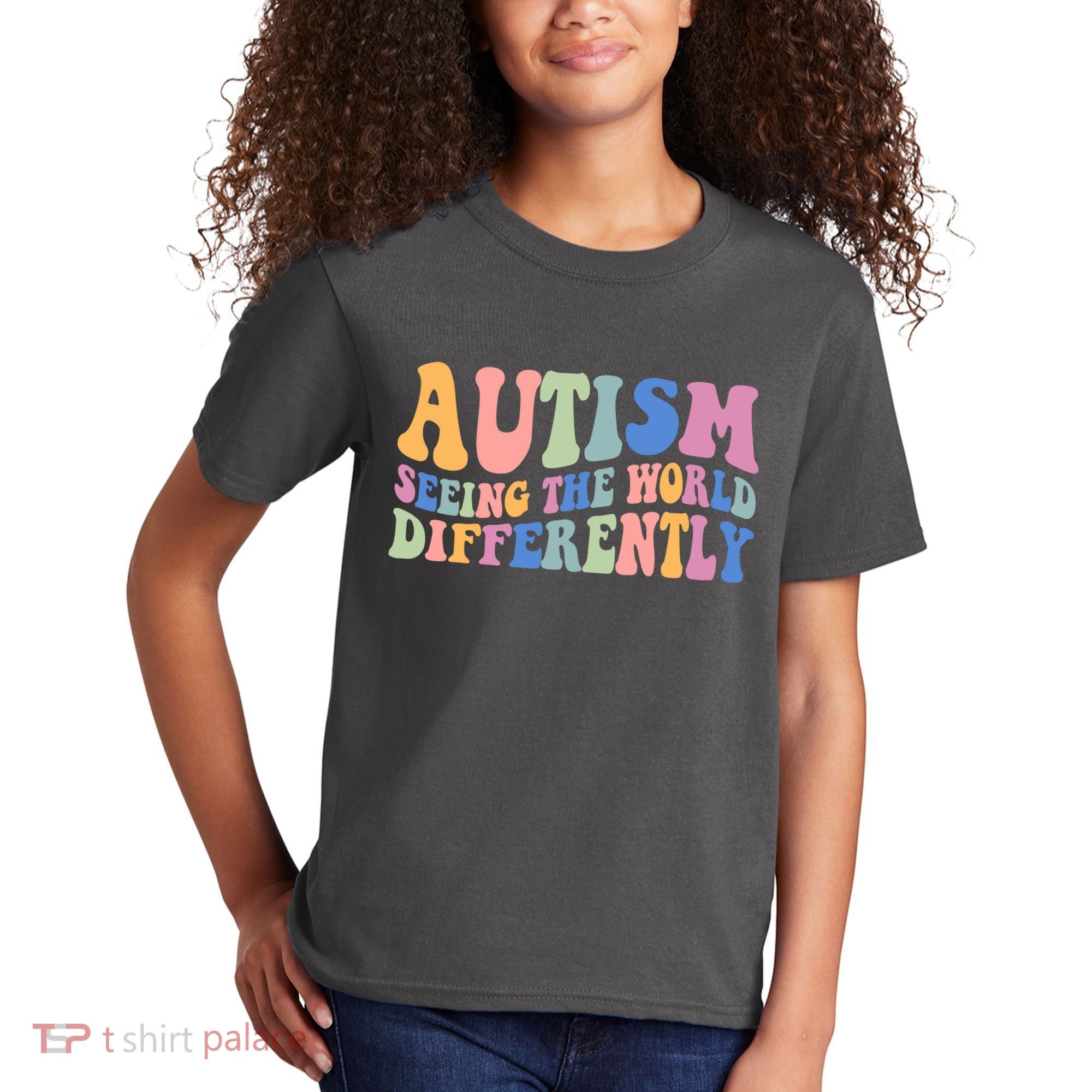 Autism Seeing The World Differently Groovy Kids T-Shirt