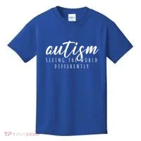 Autism Seeing The World Differently Kids T-Shirt thumb 0