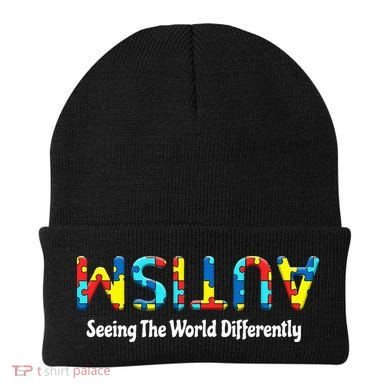 Autism Seeing The World Differently Upside Autism Awareness Beanie