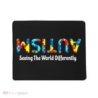Autism Seeing The World Differently Upside Autism Awareness Mousepad thumb 0