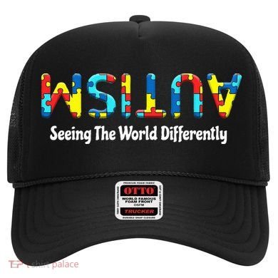 Autism Seeing The World Differently Upside Autism Awareness Hat