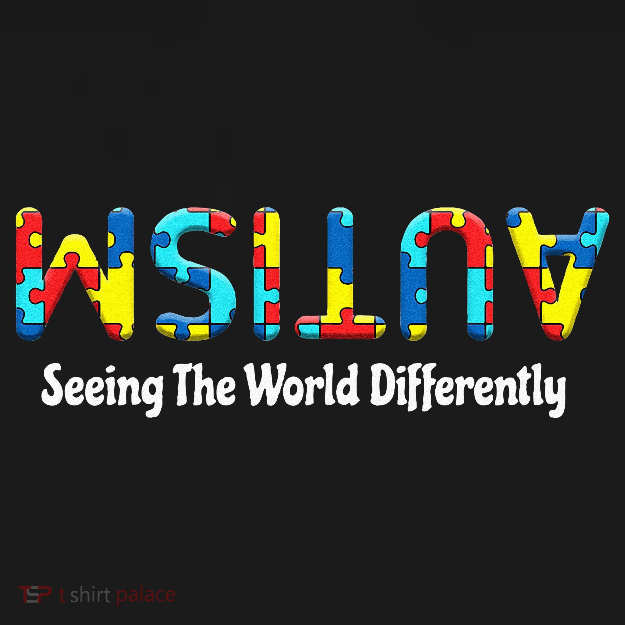 Autism Seeing The World Differently Upside Autism Awareness Kids Hoodie