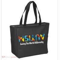 Autism Seeing The World Differently Upside Autism Awareness Tote Bag thumb 2