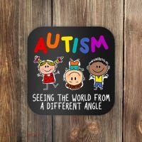 Autism Seeing The World From A Different Angle Cartoon Coaster thumb 0