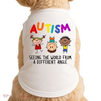 Autism Seeing The World From A Different Angle Cartoon Doggie Tank