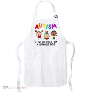 Autism Seeing The World From A Different Angle Cartoon Apron