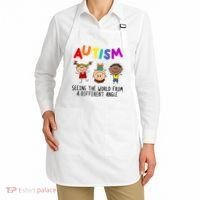 Autism Seeing The World From A Different Angle Cartoon Apron thumb 2