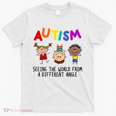 Autism Seeing The World From A Different Angle Cartoon T-Shirt