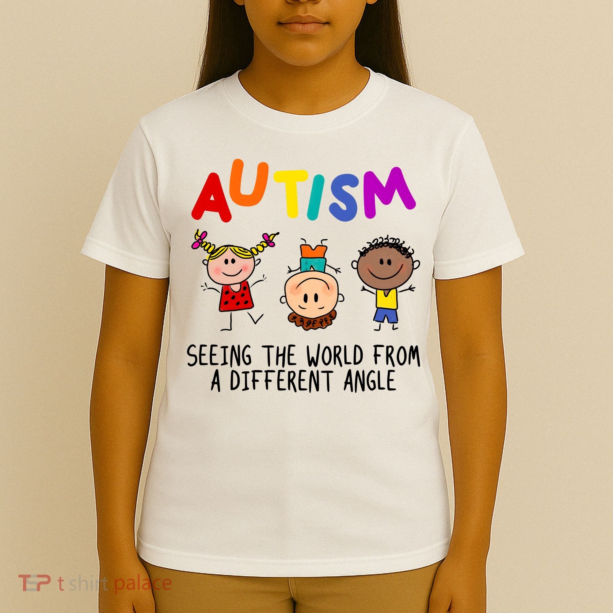 Autism Seeing The World From A Different Angle Cartoon T-Shirt