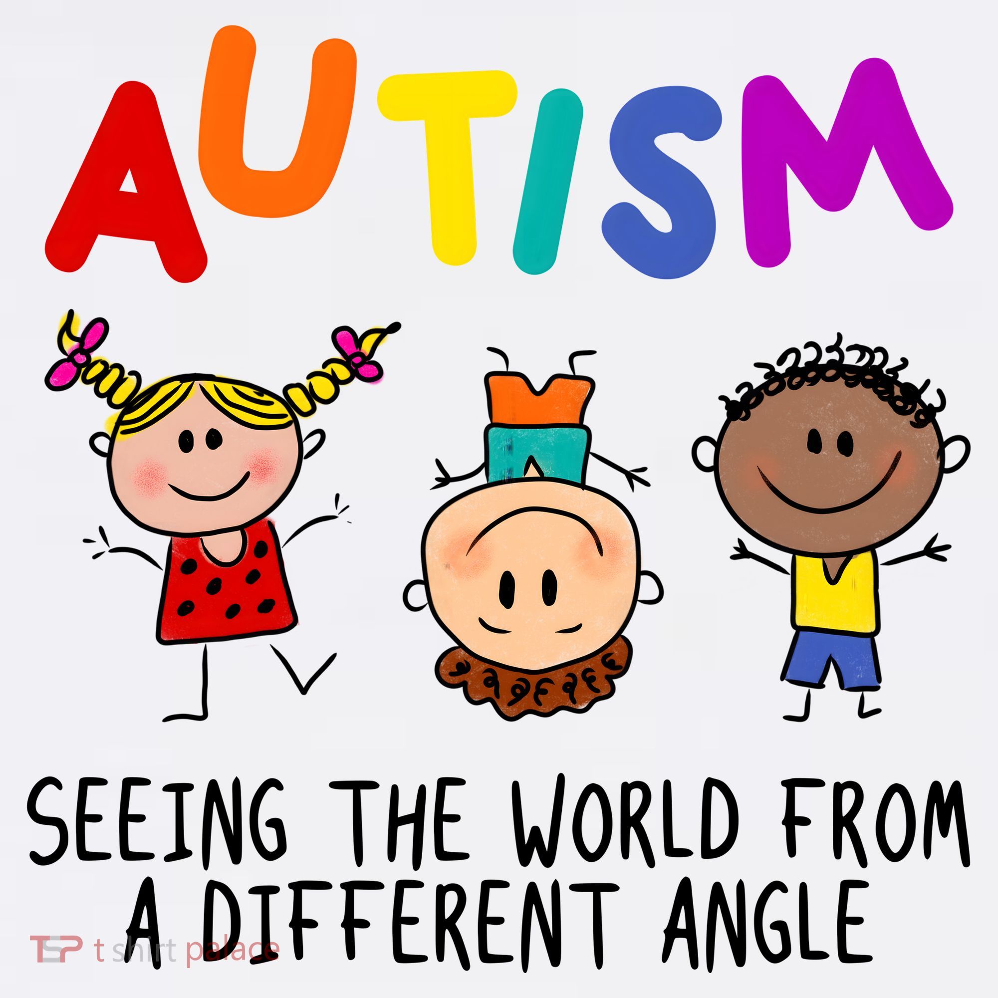 Autism Seeing The World From A Different Angle Cartoon Mousepad