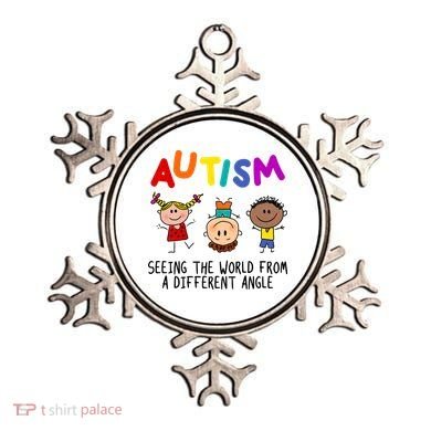 Autism Seeing The World From A Different Angle Cartoon Ornament