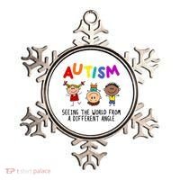 Autism Seeing The World From A Different Angle Cartoon Ornament thumb 0
