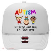 Autism Seeing The World From A Different Angle Cartoon Hat thumb 0