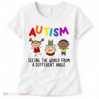 Autism Seeing The World From A Different Angle Cartoon Women's T-Shirt