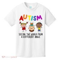 Autism Seeing The World From A Different Angle Cartoon Kids T-Shirt thumb 0