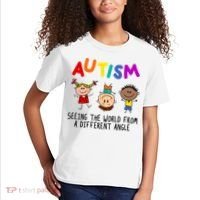 Autism Seeing The World From A Different Angle Cartoon Kids T-Shirt thumb 2
