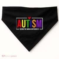 Autism Seeing The World Differently USA-Made Doggie Bandana thumb 0