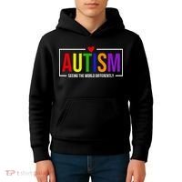 Autism Seeing The World Differently Kids Hoodie thumb 4