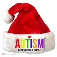 Autism Seeing The World Differently Santa Hat thumb 0