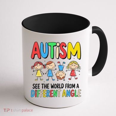 Autism Seeing The World From A Different Angle Autism Coffee Mug back