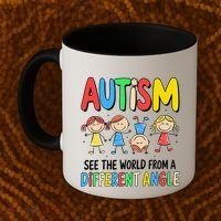 Autism Seeing The World From A Different Angle Autism Coffee Mug thumb 2