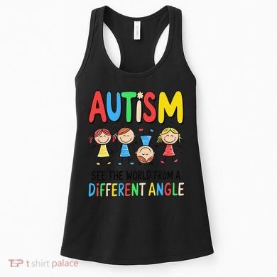 Autism Seeing The World From A Different Angle Autism Women's Tank Top