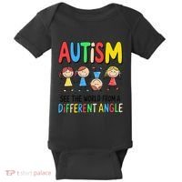 Autism Seeing The World From A Different Angle Autism Baby Bodysuit thumb 0