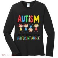 Autism Seeing The World From A Different Angle Autism Women's Long Sleeve Shirt thumb 0