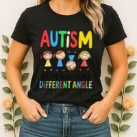 Autism Seeing The World From A Different Angle Autism Women's T-Shirt thumb 2