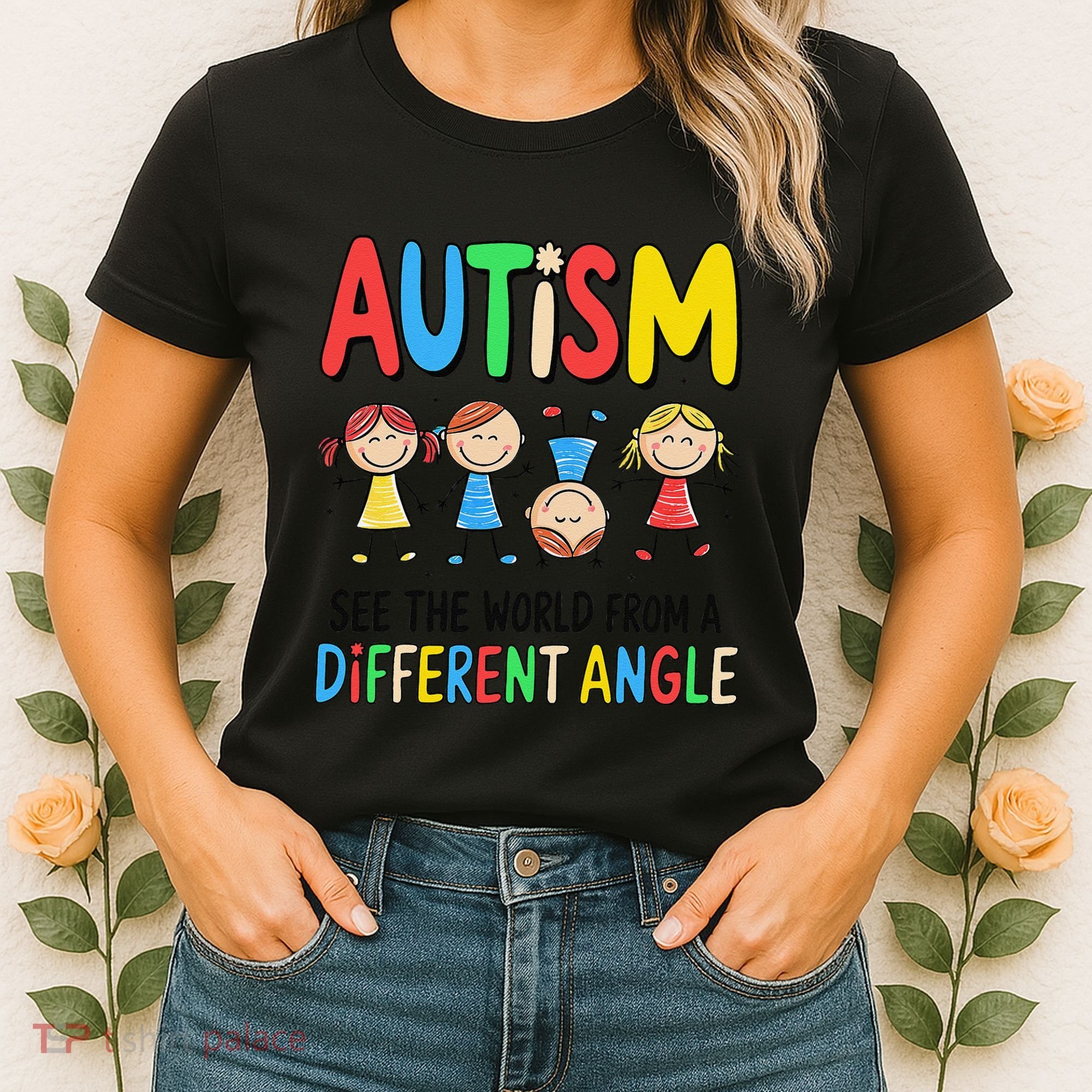 Autism Seeing The World From A Different Angle Autism Women's T-Shirt