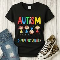Autism Seeing The World From A Different Angle Autism Women's T-Shirt thumb 3