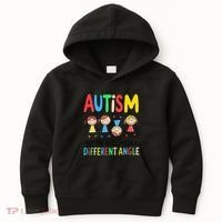 Autism Seeing The World From A Different Angle Autism Kids Hoodie thumb 0