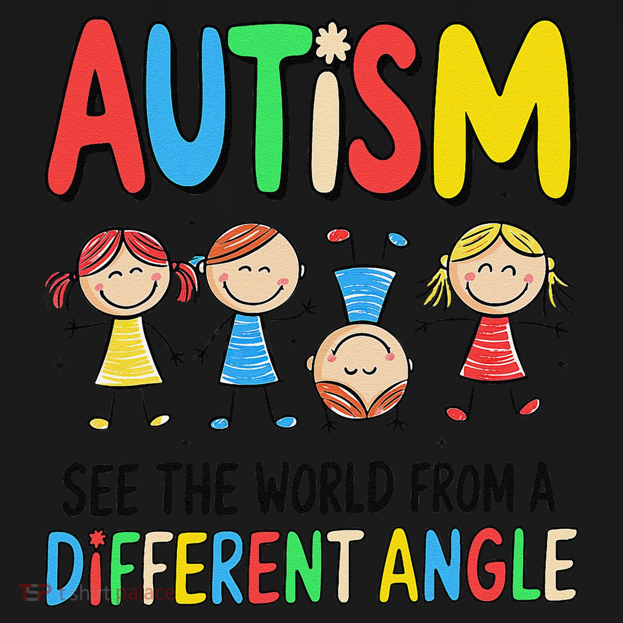 Autism Seeing The World From A Different Angle Autism Kids Long Sleeve Shirt