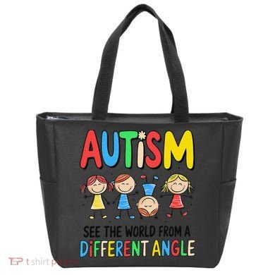 Autism Seeing The World From A Different Angle Autism Tote Bag