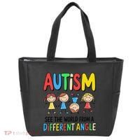 Autism Seeing The World From A Different Angle Autism Tote Bag thumb 0