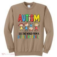 Autism Seeing The World From A Different Angle Autism Sweatshirt thumb 0