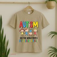 Autism Seeing The World From A Different Angle Autism T-Shirt thumb 2