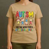 Autism Seeing The World From A Different Angle Autism T-Shirt thumb 4