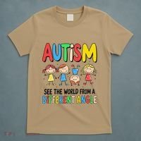Autism Seeing The World From A Different Angle Autism T-Shirt thumb 5