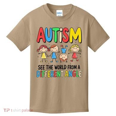 Autism Seeing The World From A Different Angle Autism Kids T-Shirt