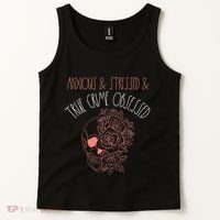 Anxious Stressed True Crime Obsessed Murder Shows Podcast Tank Top thumb 2