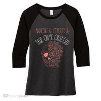 Anxious Stressed True Crime Obsessed Murder Shows Podcast Women's Tri-Blend 3/4-Sleeve Raglan Shirt thumb 0