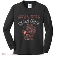 Anxious Stressed True Crime Obsessed Murder Shows Podcast Kids Long Sleeve Shirt thumb 0