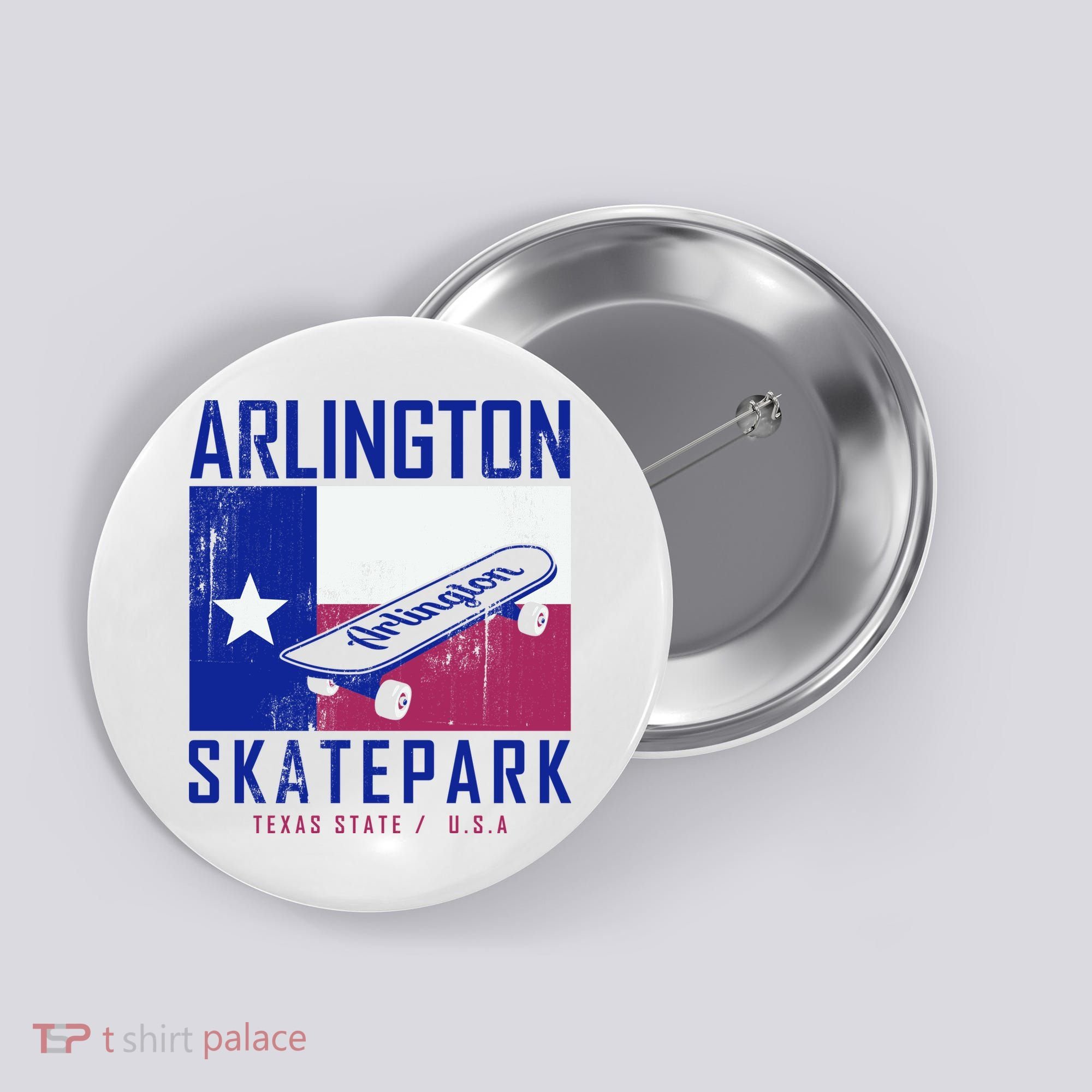 Arlington Skatepark Texas Button