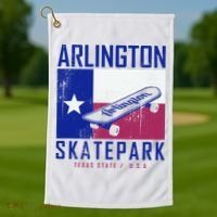 Arlington Skatepark Texas Golf Towel thumb 1