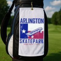Arlington Skatepark Texas Golf Towel thumb 2