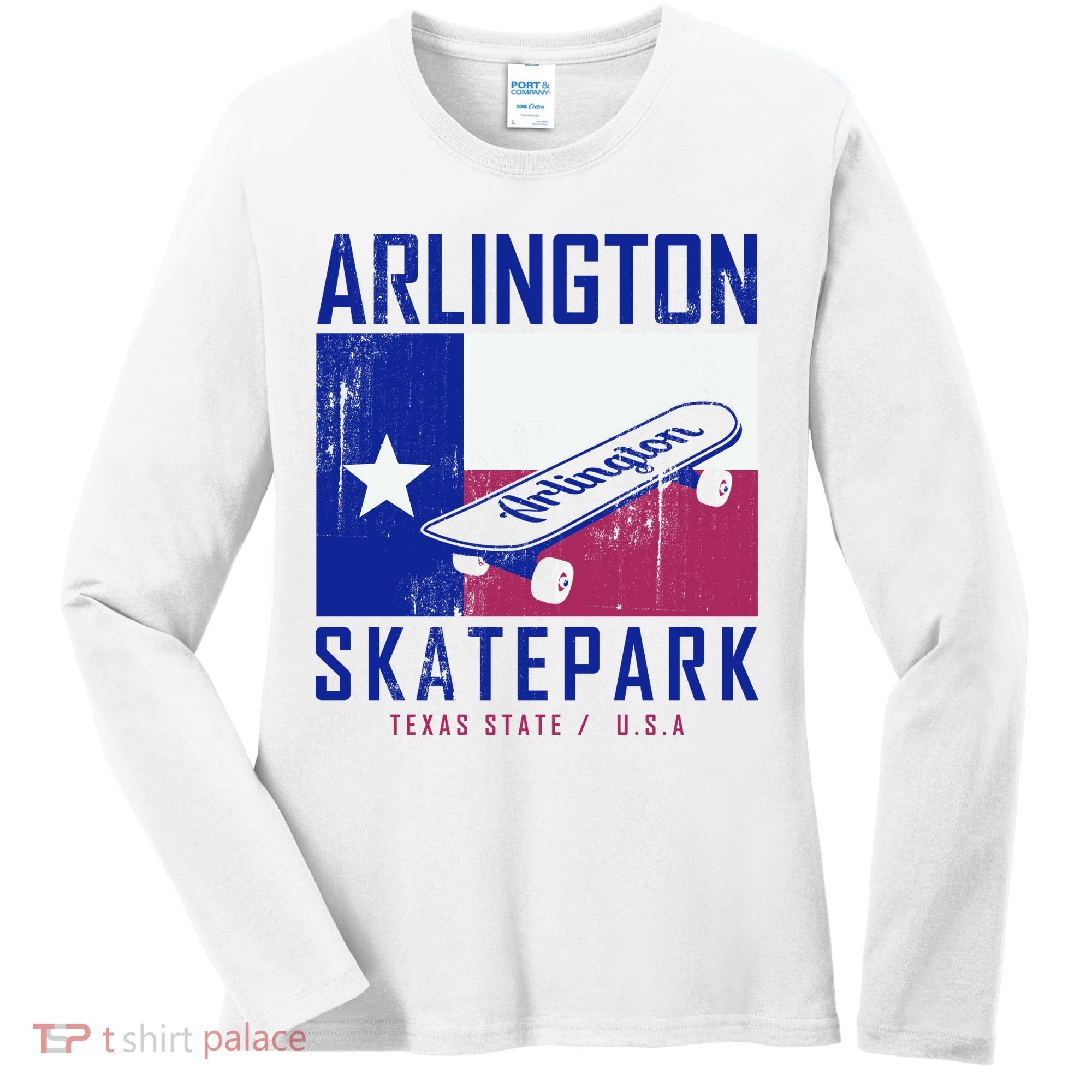 Arlington Skatepark Texas Women's Long Sleeve Shirt